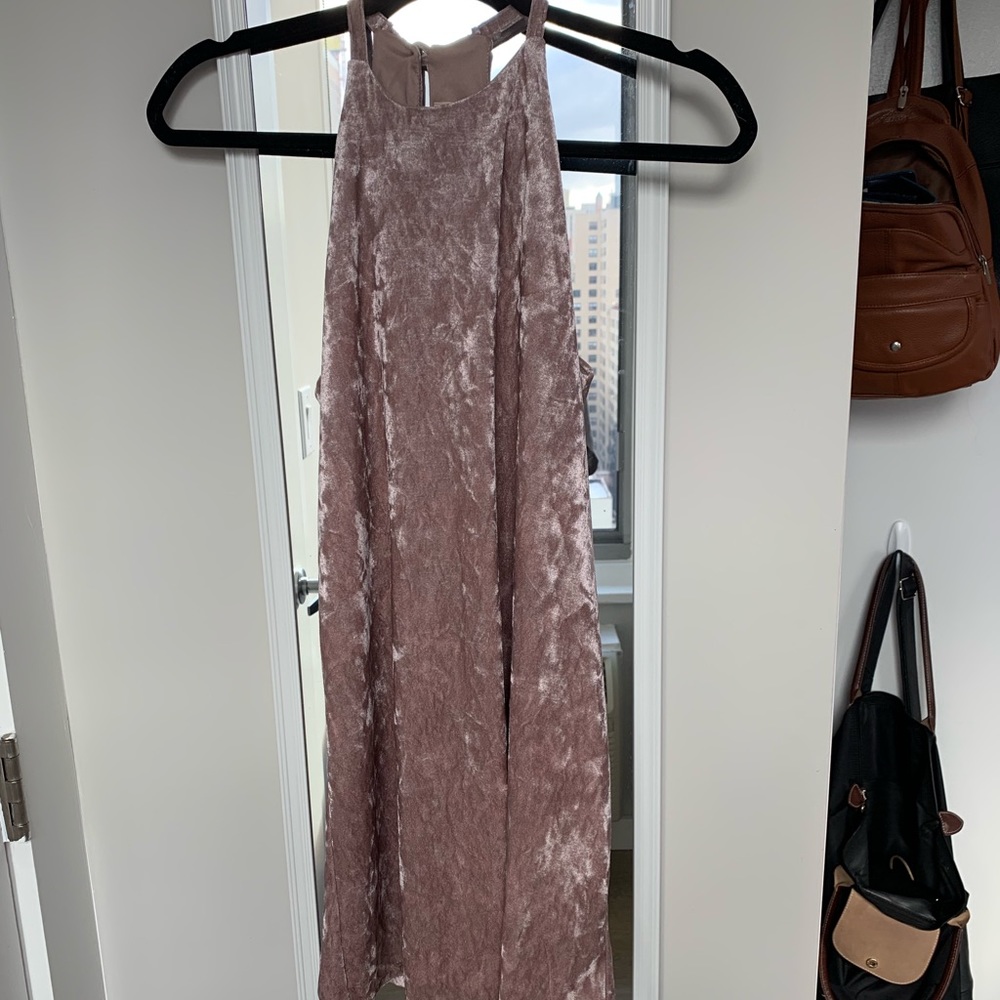 Crushed velvet dress